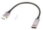 DisplayPort 1.4 zu HDMI 2.1 Adapter für Waschmaschine Com Vergoldet 8K 60Hz Aluminium 0,2m