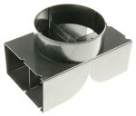 Filteranschluss KEI90X für Dunstabzugshaube Smeg 766650596 Verbindungsstück