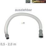 Ablaufschlauch ausziehbar 0,5-2,0m 19/21/28mmØ Electrolux E2WDE200B 902979339/6 für Waschmaschine Geschirrspüler