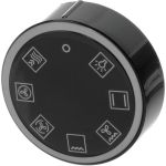 Drehgriff-Vorwahl rund, feststehend, schwarz, unbeleuchtet,Bedruckung: hellgrau 10011607