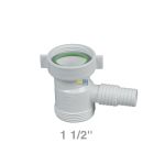 Siphonzwischenstück 1 1/2" weiß für Geräteanschluss Waschmaschine Geschirrspüler