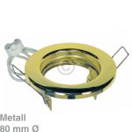 Lampenhalter 80mmØ Gold Metall-Einbaustrahler starr Rutec 55033