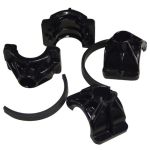 Halbschalen-Satz mit Bremsgummi für Waschmaschine Candy Hoover 91941756 Bremsfunktion, Trommellager