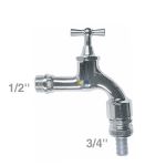 Auslaufventil 1/2" poliert 3/4" Schlauchanschluss Schell 034170699