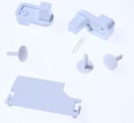 Türanschlagwechsel-Set für Kühlschrank Whirlpool/Indesit C00609800 Scharnier Umbau Set