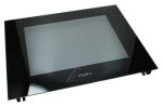 Backofentürscheibe für Ofen Whirlpool Indesit 488000853649 schwarz, Glas