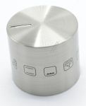 Ofenknopf Whirlpool/Indesit 481010568594 Push-Knopf, Edelstahl