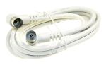 Antennenkabel für Waschmaschine Com Koaxial 1,5m weiß Winkelstecker