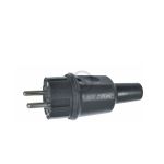 Schukostecker Vollgummi für Leitungen bis H 07 RN-F 3x1,5mm²