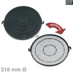 Aktivkohlefilter für Dunstabzugshaube Candy/Hoover 49018368 Luftreinigung