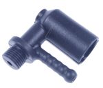 Saeco Kaffeemaschine 90°-Anschluss Pumpe schwarz, 996530001186, Pumpenausgang