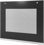 Frontglasscheibe für 60cm Geräte; Farbe:schwarz;Edelstahl 00776107