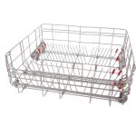 Geschirrkorb silber, 8 Klappstachel, Gläseranlagebügel, Tassenablagen 20003238