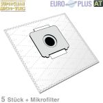 Filterbeutel Europlus A1017 Vlies wie AEG Electrolux Gr.5 E51N für Bodenstaubsauger 5Stk