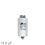 Kondensator 16,00µF 450V mit Steckfahnen Bosch, Siemens, Neff RPN2-16uF-450V-BBAA-36x70 mm 73947