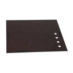 Glaskeramikplatte, SCHWARZ, 590X520MM, H 140023376019