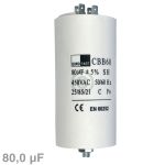 Kondensator 80,00µF 450V mit Steckfahnen