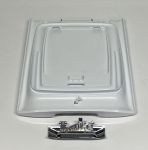 Griffblende Chrom für Waschmaschine Haier Candy Hoover 49129871 Tür, Verkleidung