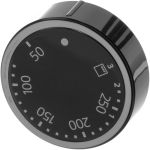 Drehgriff-Temperatur rund, feststehend, schwarz, unbeleuchtet,Bedruckung: hellgrau 10011601