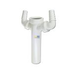 Verstellrohr 1 1/2"x40mmØ mit 2 Geräteanschlüssen für Spülbeckenablaufsiphon