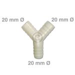 AblaufschlauchVerbinder für 19/19/19mmØ Bauknecht, Whirlpool, Ikea