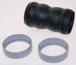 Gummianschluss GM80 für Staubsauger Nilfisk 22344400 schwarz grau Ringe