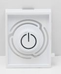 Taste Ein/Aus für Geschirrspüler Whirlpool Indesit C00634301 weißer Schalter Bedienfeld